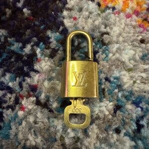 Louis Vuitton Gold Padlock with Key